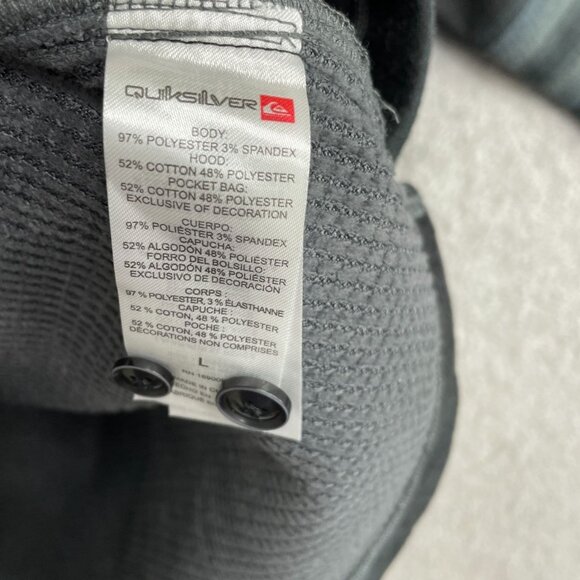 NEW Quiksilver Men's L Hooded Button-Up Flannel Shirt Jacket - Picture 7 of 11